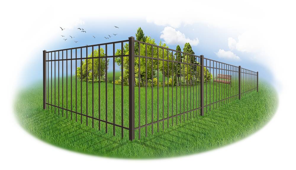 Beautiful example of a Megara style Aluminum Fence installed in Panama City, Florida