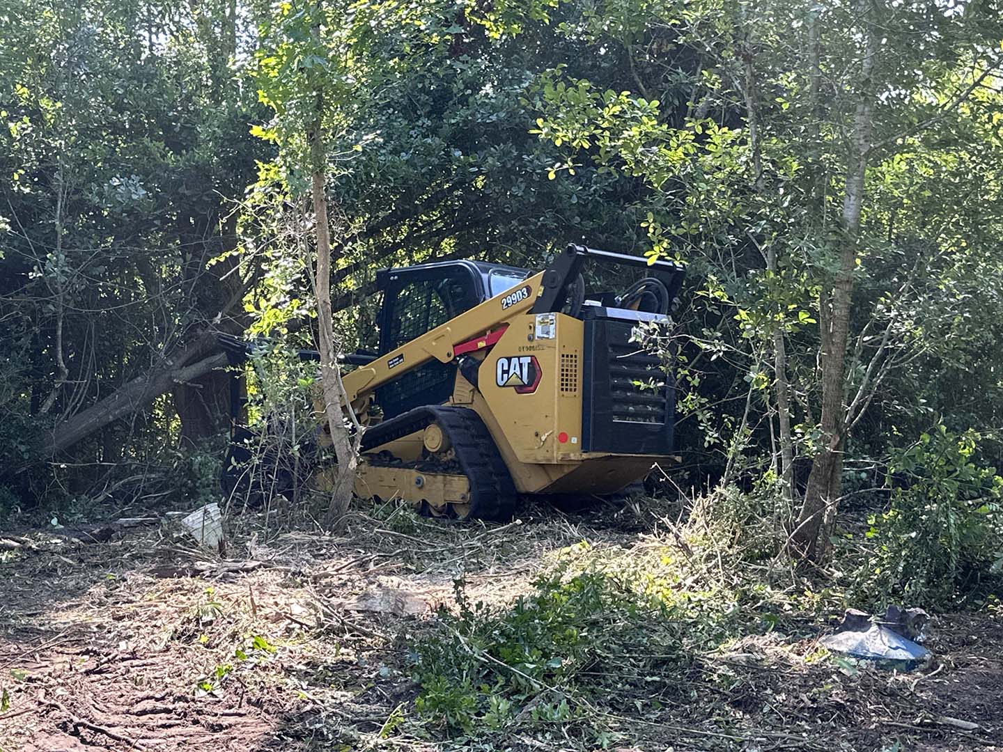 Photo of land clearing from a Panama City fence company