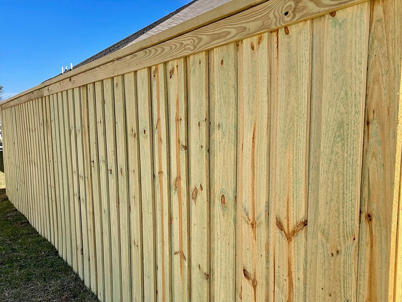 Mexico Beach FL cap and trim style wood fence
