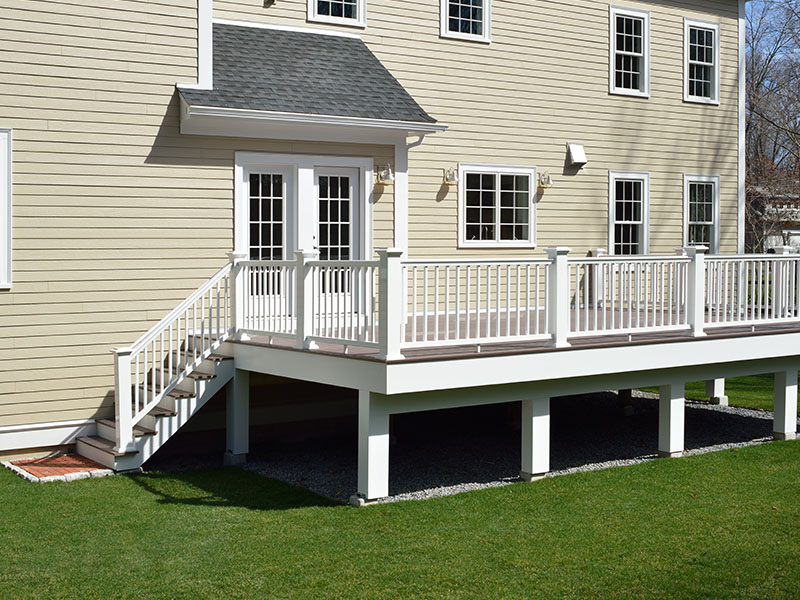 Under deck drainage system installed in Panama City, Florida