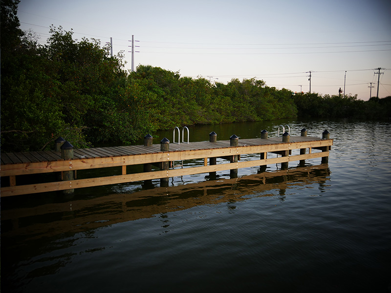 Wood docks installed in Panama City, Florida