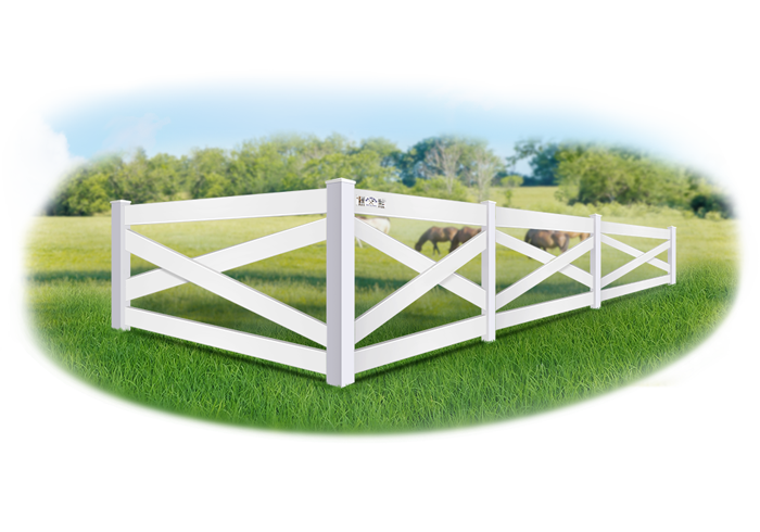 Beautiful example of a Hermes crossbuck style Vinyl Fence installed in Panama City, Florida