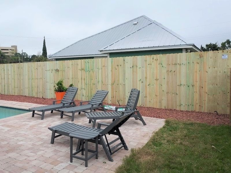 Stockade privacy style wood fence in Panama City, FL